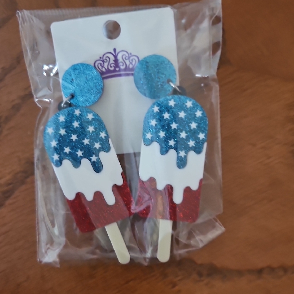 Patriotic Popsicle Earrings
